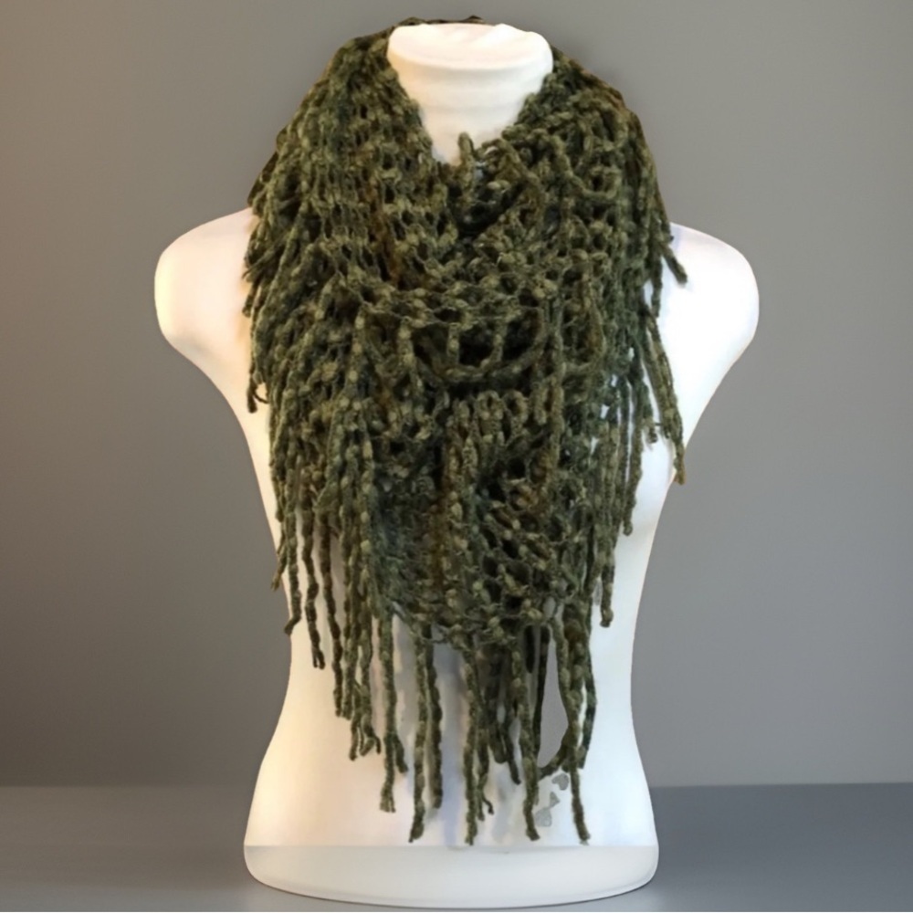 BoHo Hippie Lightweight Fringe Infinity Scarf